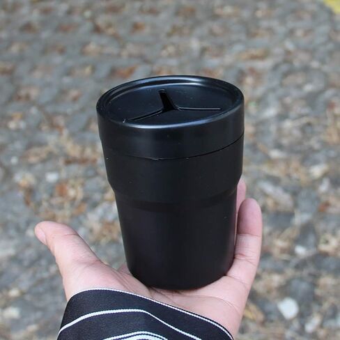 Portable Piggy Bank Car Coin Storage Box, Plastic Change Bucket in the Car, Removable, can Store 120 Mixed Coins, Suitable for Outdoor Car Home Desktop Bedroom Decoration (Black) in Kuwait