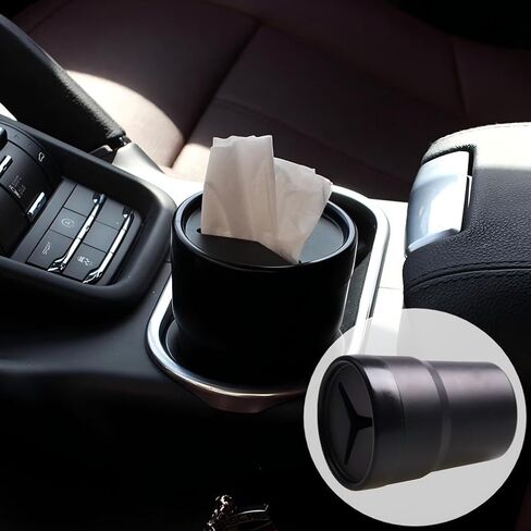 Portable Piggy Bank Car Coin Storage Box, Plastic Change Bucket in the Car, Removable, can Store 120 Mixed Coins, Suitable for Outdoor Car Home Desktop Bedroom Decoration (Black) in Kuwait