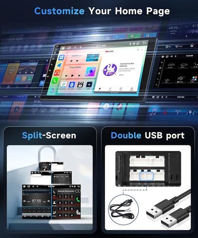 2+32G Android Car Radio for Honda Accord 2003 2004 2005 2006 2007 Car Stereo with Mirror Link, 10.1 Inch Touch Screen Head Unit with Bluetooth GPS Navigation WiFi FM/RDS EQ AHD Backup Camera SWC MIC in Kuwait