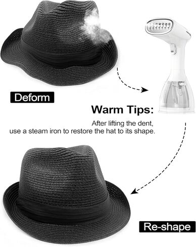 Zylioo XXL قبعات الشمس القش كبيرة الحجم، قبعة شاطئ بنما واسعة الحواف للرؤوس الكبيرة، قبعات سفر UPF قابلة للتعديل مع حزام الذقن in Kuwait