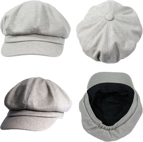 Women's Newsboy Hats Fashion Vintage 8 Panels Visor Beret Cabbie Cap Ladies Paperboy Cap in Kuwait