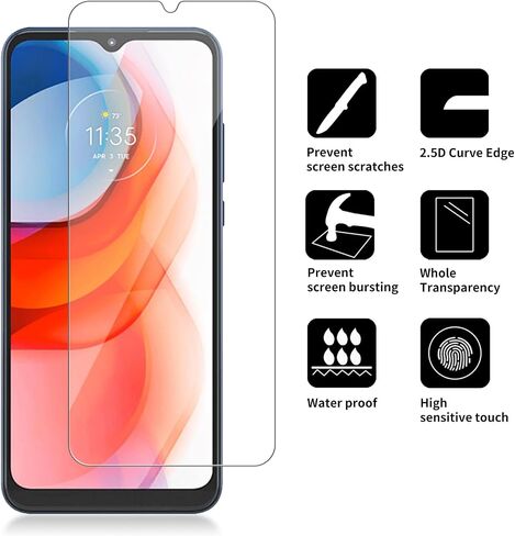 [4 Pack Glass Screen Protector Compatible for Motorola Moto G Play (2023) / XT2271 [9H Hardness]-HD Screen Tempered Glass, Scratch Resistant,Easy Install [Case Friendly] in Saudi Arabia