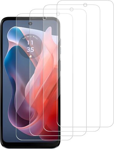 [4 Pack Glass Screen Protector Compatible for Motorola Moto G Play (2023) / XT2271 [9H Hardness]-HD Screen Tempered Glass, Scratch Resistant,Easy Install [Case Friendly] in Saudi Arabia