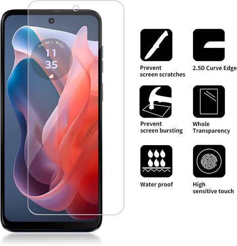 [4 Pack Glass Screen Protector Compatible for Motorola Moto G Play (2023) / XT2271 [9H Hardness]-HD Screen Tempered Glass, Scratch Resistant,Easy Install [Case Friendly] in Saudi Arabia