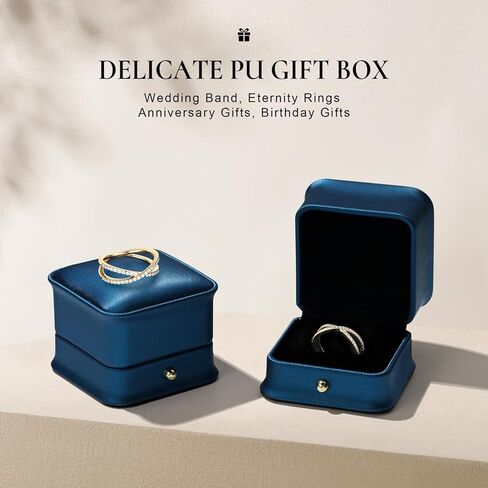 SMILEST Moissanite Criss Cross Wedding Band for Women, 1.5mm D Color VVS1 Clarity Moissanite Stackable Rings 18K Rose Gold/Yellow Gold/White Gold Vermeil Moissanite X Wedding Band Promise Rings in Kuwait