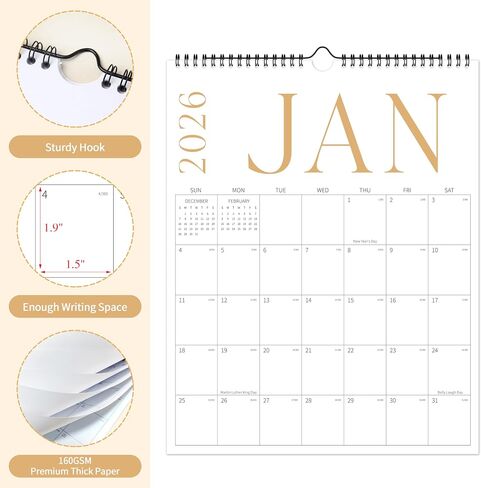 التقويم 2022-2023 - تقويم جداري لمدة 15 شهرًا من أكتوبر 2022 إلى ديسمبر 2023. 15 بوصة × 11.8 بوصة تقويم أكاديمي كبير بسلك مزدوج شهري وأسبوعي in Kuwait