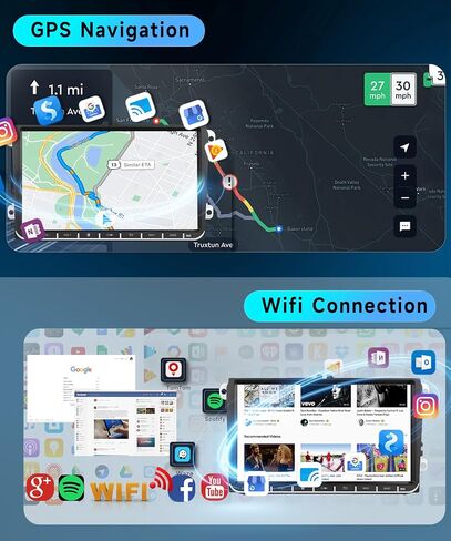 [8 CORE 4G+64G] Android 13 Car Radio for VW Passat Jetta Golf Polo Caddy Tiguan Seat with Wireless Carplay/Android Auto, 9 Inch IPS Touch Screen Car Stereo, Bluetooth, GPS, WiFi, SWC + Backup Camera in Saudi Arabia