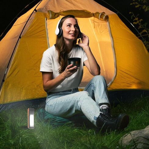 BLACK+DECKER 600 Lumens Work Light + 250 Lumens Flashlight & Power Bank, 32 Hour Rechargeable Utility LED Light, 270° Dual-Hinge, IP44 Weather-Resistant, Dimmable, SOS Mode, Magnetic Mount & Hanging in Saudi Arabia