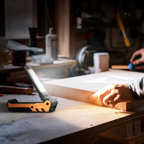BLACK+DECKER 600 Lumens Work Light + 250 Lumens Flashlight & Power Bank, 32 Hour Rechargeable Utility LED Light, 270° Dual-Hinge, IP44 Weather-Resistant, Dimmable, SOS Mode, Magnetic Mount & Hanging in Saudi Arabia