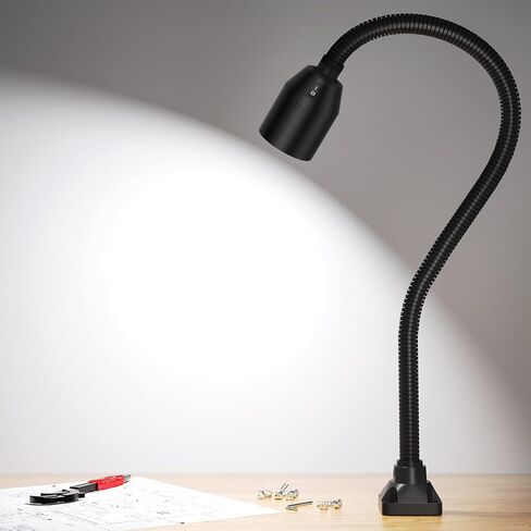 مصابيح عمل LED - مصباح COB بقدرة 450 لومن، رقبة معقوفة مرنة، قاعدة مثبتة ببرغي، مثالية لأدوات الآلة، ومناضد عمل المخرطة in Kuwait
