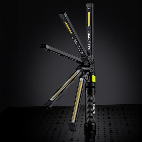 Unilite IL-425R مصباح عمل LED قابل لإعادة الشحن للجيب 425 لومن، ضوء فحص مغناطيسي قابل للطي، شحن USB-C، مقاوم للصدمات، جسم ألومنيوم صغير الحجم in Saudi Arabia