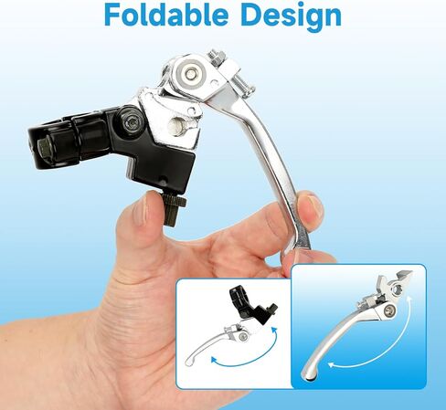 Folding Clutch Brake Lever Cable and 7/8" Throttle Handle Grips Kit Compatible with 110cc 125cc Pit Dirt Bike SSR Apollo RFZ DBX18 Taotao DB17 TTR Coolster M-125 Xmotos Motorcycle Parts Red in Kuwait