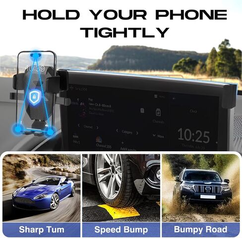 Car Phone Holder for 2016-2023 Mazda MX-5 Miata/16-21 CX-3/14-16 Mazda 3 Accessories,Cell Phone Mount ONLY for 7-Inch Screen Fixed Clip,Hands-Free Ultra Stable Air Ven Phone Stand in Saudi Arabia