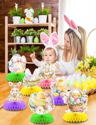 Graduation Centerpieces for Tables, 9Pcs Graduation Table Decorations, 3D Royal Blue Congrats Grad Honeycomb Centerpieces Table Toppers, Photo Props for Class of 2025 Grad Party Favors in Kuwait