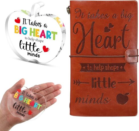 2 PCS Class of 2025 Teacher Education Gifts CHESS CHEST CHEST 1 Acrylic Apple Sign 1 Process Notebook Retro Diary Write Notepad XMAS Traduation Teachers Education Day Retirement (Style 3) in Kuwait
