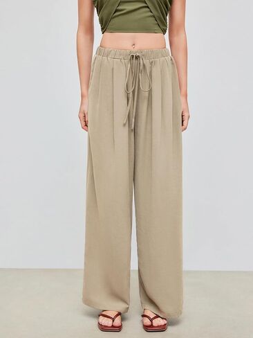 CIDER Elastic Waist Wide Leg Trousers in Saudi Arabia
