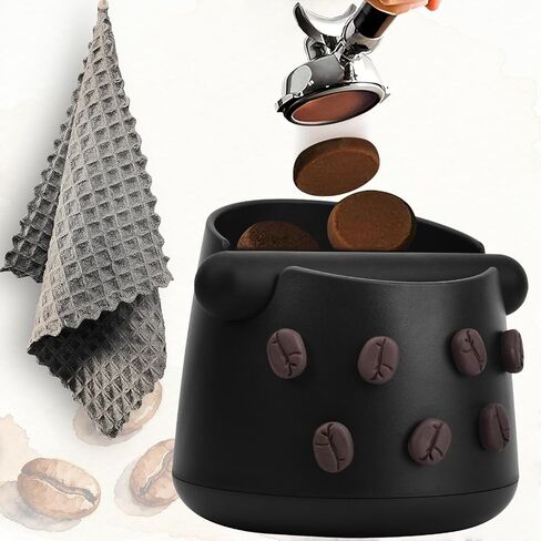 قهوة القهوة قهوة قهوة إسبريسو مربع القهوة أراضي الحاوية التخلص من بار قابلية للضربة القابلة للإزالة وقاعدة مطاطية غير قابلة للانزلاق الإسبانو الإسبريسو آلية 1BARISTA CLOTH 1KNOCK BOX بني JDHAVMOS in Kuwait