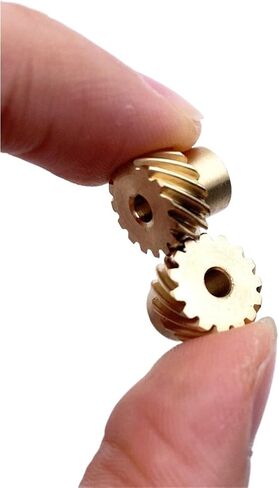 2pcs 0.5 Module Spiral Gear 45 Degree Left Handed Helical Gear 90 Degree Staggered 0.5M Brass Helical Pinion Spiral Mechanical(30T 6MM BORE) in Kuwait
