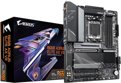 GIGABYTE B850 AORUS Elite WIFI7 ICE AMD AM5 LGA 1718 Motherboard, ATX, DDR5, 3X M.2, PCIe 5.0, USB-C, WIFI7, 2.5GbE LAN, EZ-Latch, 5-Year Warranty in Saudi Arabia