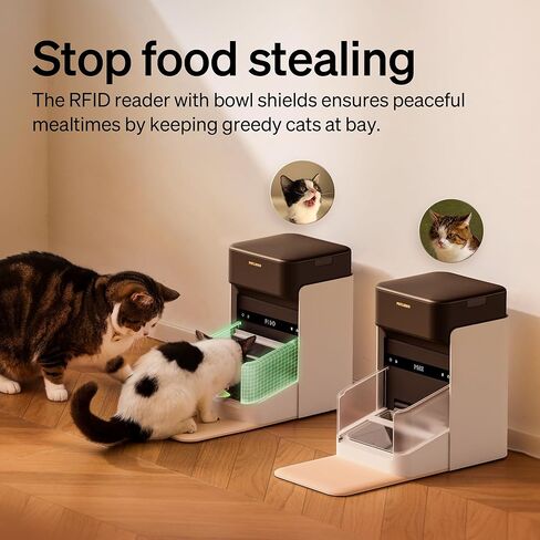 Petlibro RFID Automatic Cat Leeder ، 5G Wi-Fi Pet Leeder ، 3L Auto Cat Leeder Control مع علامة طوق الضوء و 6 حزم حقيبة غذائية للحيوانات الأليفة ، مغذيات تلقائية للقطط in Kuwait