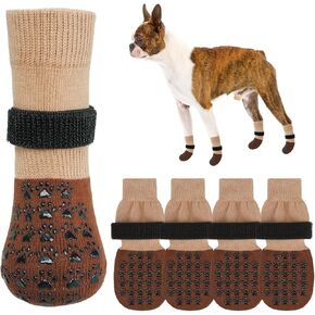 SCENEREAL Dog Socks to Prevent Licking Paws for Hardwood Floors Anti Slip, Dog Grippy Socks Shoes for Senior Small to Large Dogs, Dog Boots & Paw Protectors for Hot/Cold Scratching Pavement in Kuwait