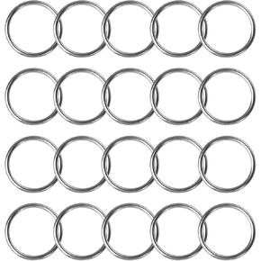 60Pcs 5 Sizes Silver Metal O Rings Multi-Purpose 304 Stainless Steel Ring for Hardware Bags Belts Dog Leashes DIY Macrame Craft Supplies in Kuwait