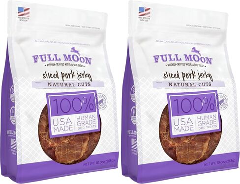 Full Moon Natural Cut Pork Jerky Healthy All Natural Dog Treats Human Grade Grain Free 10 oz in Saudi Arabia