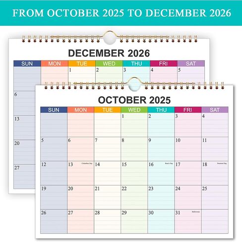 2025-2026 التقويم-تقويم الحائط 2025-2026 يمتد من مايو 2025 إلى ديسمبر 2026 ، 20 شهرًا تقويمًا مع ورقة سميكة للتخطيط والتنظيم للمنزل أو المكتب ، 8.5 × 11 بوصة ، ملونة in Kuwait