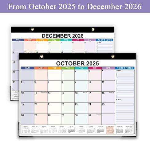 2025-2026 التقويم-تقويم الحائط 2025-2026 يمتد من مايو 2025 إلى ديسمبر 2026 ، 20 شهرًا تقويمًا مع ورقة سميكة للتخطيط والتنظيم للمنزل أو المكتب ، 8.5 × 11 بوصة ، ملونة in Kuwait