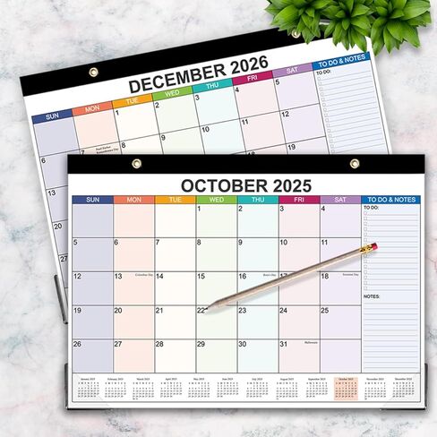 2025-2026 التقويم-تقويم الحائط 2025-2026 يمتد من مايو 2025 إلى ديسمبر 2026 ، 20 شهرًا تقويمًا مع ورقة سميكة للتخطيط والتنظيم للمنزل أو المكتب ، 8.5 × 11 بوصة ، ملونة in Kuwait