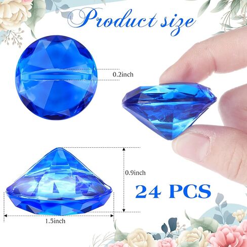 Boao 24 Pack Diamond Place Card Holders Acrylic Table Number Holder Card Stands Crystal Diamond Party Decorations Favor for Weddings Home Table(Clear) in Saudi Arabia