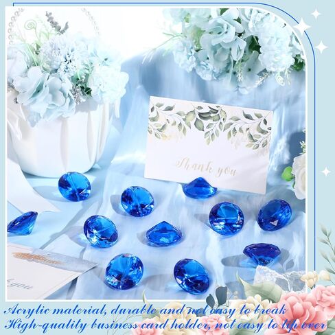 Boao 24 Pack Diamond Place Card Holders Acrylic Table Number Holder Card Stands Crystal Diamond Party Decorations Favor for Weddings Home Table(Clear) in Saudi Arabia