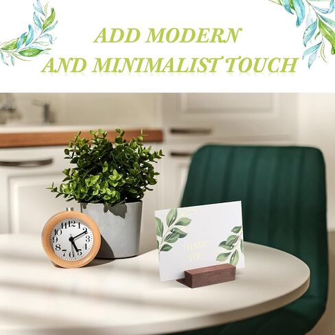 12 Pieces Wood Place Card Holders Wood Sign Table Number Stands Name Card Holder for Wedding Party Events Decoration(3 x 1.6 x 0.8 Inch,Walnut Color) in Saudi Arabia