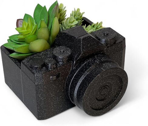 Camera Planter Pot for Camera Planter Succulent Pot Photographer Home Decor, Indoor Household Decor Planter, Great Gift Ideas (Marble) in Saudi Arabia