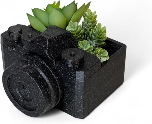 Camera Planter Pot for Camera Planter Succulent Pot Photographer Home Decor, Indoor Household Decor Planter, Great Gift Ideas (Marble) in Saudi Arabia