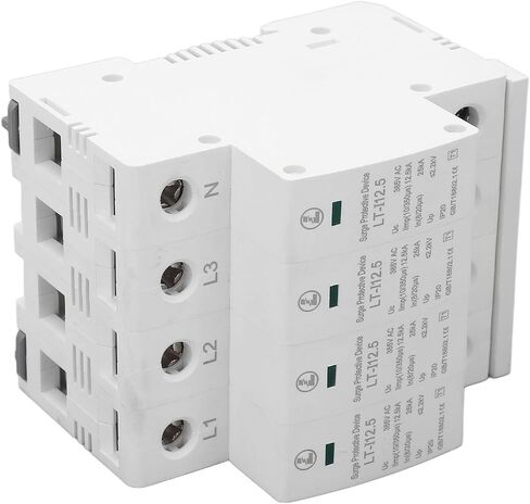 Gas Tube Arrestors AC Protector 420V 1P + N DIN Rail Outlet, Compact Protection Device 4P 35mm Rail Mount - Reliable Overvoltage, Flame Retardant, Easy Installation in Kuwait