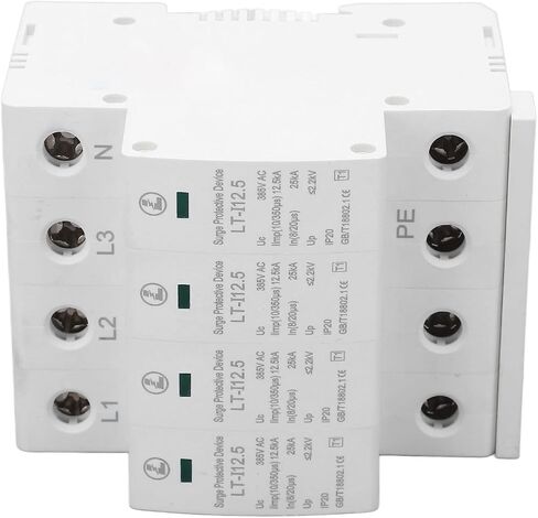 Gas Tube Arrestors AC Protector 420V 1P + N DIN Rail Outlet, Compact Protection Device 4P 35mm Rail Mount - Reliable Overvoltage, Flame Retardant, Easy Installation in Kuwait