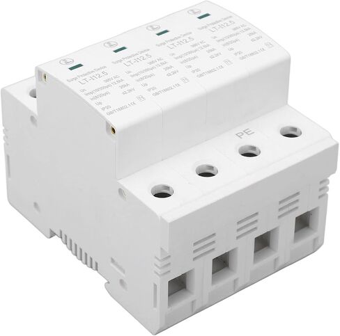 Gas Tube Arrestors AC Protector 420V 1P + N DIN Rail Outlet, Compact Protection Device 4P 35mm Rail Mount - Reliable Overvoltage, Flame Retardant, Easy Installation in Kuwait