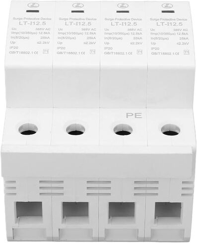 Gas Tube Arrestors AC Protector 420V 1P + N DIN Rail Outlet, Compact Protection Device 4P 35mm Rail Mount - Reliable Overvoltage, Flame Retardant, Easy Installation in Kuwait