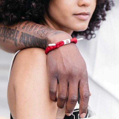 Rastaclat Braided Bracelets for Men and Women - Braided Core Collection | Adjustable Stackable & Made by Hand | Great Gifts for Men, Women, Teens & Couples (Chronyx | Black/Silver, Medium/Large 6-7.5 Inches) in Kuwait