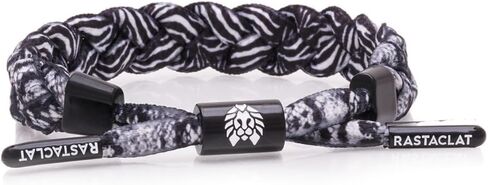 Rastaclat Braided Bracelets for Men and Women - Braided Core Collection | Adjustable Stackable & Made by Hand | Great Gifts for Men, Women, Teens & Couples (Chronyx | Black/Silver, Medium/Large 6-7.5 Inches) in Kuwait