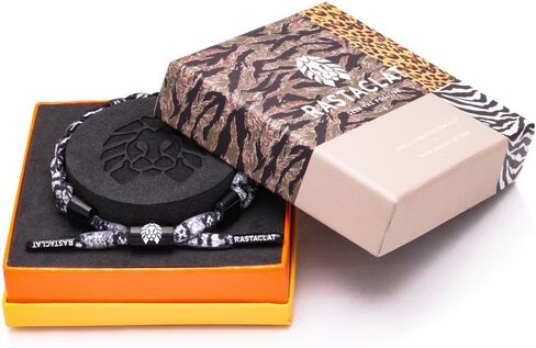 Rastaclat Braided Bracelets for Men and Women - Braided Core Collection | Adjustable Stackable & Made by Hand | Great Gifts for Men, Women, Teens & Couples (Chronyx | Black/Silver, Medium/Large 6-7.5 Inches) in Kuwait