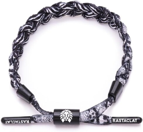 Rastaclat Braided Bracelets for Men and Women - Braided Core Collection | Adjustable Stackable & Made by Hand | Great Gifts for Men, Women, Teens & Couples (Chronyx | Black/Silver, Medium/Large 6-7.5 Inches) in Kuwait