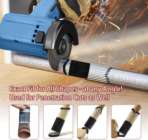 Multi Surface Pipe Profiling Tool, Pipe Cutting Template Multi Functional Shape Duplicator for Tiles, Floors DIY Pro Plumbing Fiberglass Material (20") in Saudi Arabia