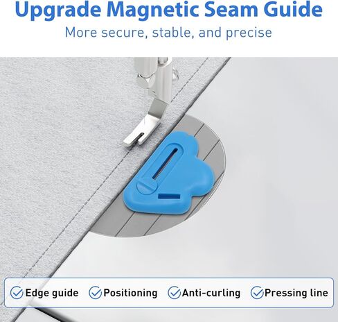 Armilem 3Pcs Magnetic Seam Guide for Sewing Machine, Multifunctional Polygonal Hemmer Guide with Scale, Magnet Hem Guide for Sewing Machine, Universal Sewing Accessories and Supplies in Saudi Arabia