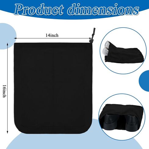 4 Pcs Travel Shoe Bags Shoes Pouch Spandex Shoe Storage Bags with Interior Divider and Drawstring for Women Men Luggage Packing Organizer in Kuwait
