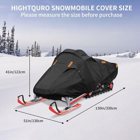 Snowmobile Cover Trailerable Universal Snowmobile Protective Cover Waterproof and UV Protection Snowmobile Storage Heavy Duty (Fits Length 130"x 51"x 48") in Saudi Arabia