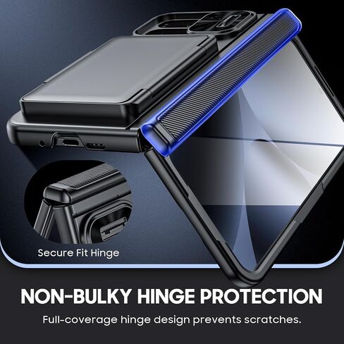 بالنسبة إلى Galaxy Z Fold 6 Case مع حامل البطاقة ، وحالة محفظة حظر RFID ، وغطاء كاميرا الشريحة ، وحماية المفصلات ، وحامي الشاشة الأمامية ، وحماية مكافحة الصدمات الكاملة للجسم لـ Z Fold 6-Dark in Saudi Arabia