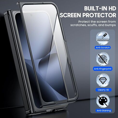 بالنسبة إلى Galaxy Z Fold 6 Case مع حامل البطاقة ، وحالة محفظة حظر RFID ، وغطاء كاميرا الشريحة ، وحماية المفصلات ، وحامي الشاشة الأمامية ، وحماية مكافحة الصدمات الكاملة للجسم لـ Z Fold 6-Dark in Saudi Arabia