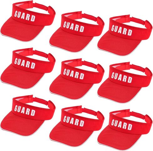 6 Pcs Guard Visor Hat Professional Red Guard Hat Emergency Equipment Guard Flex Visor Hats for Men Women in Saudi Arabia